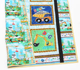 Truck Quilt Kit – Little Builder Baby Blanket Panel Kit – Digger & Dump Truck Fabric – Easy DIY Nursery Quilt for Boys or Toddlers