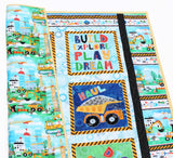 Truck Quilt Kit – Little Builder Baby Blanket Panel Kit – Digger & Dump Truck Fabric – Easy DIY Nursery Quilt for Boys or Toddlers