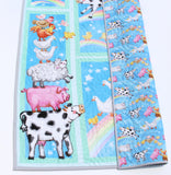 Farm Animal Baby Quilt Kit – DIY Quilt Sewing Kit – Gender Neutral Nursery Blanket – Beginner Friendly Baby Shower Gift