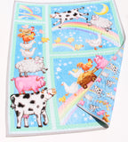 Farm Animal Baby Quilt Kit – DIY Quilt Sewing Kit – Gender Neutral Nursery Blanket – Beginner Friendly Baby Shower Gift