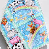 Farm Animal Baby Quilt – Handmade Gender Neutral Nursery Blanket – Personalized Monogram Quilt – Baby Shower or Toddler Gift