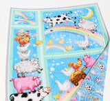 Farm Animal Baby Quilt – Handmade Gender Neutral Nursery Blanket – Personalized Monogram Quilt – Baby Shower or Toddler Gift