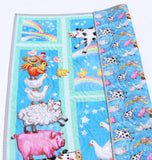 Farm Animal Baby Quilt – Handmade Gender Neutral Nursery Blanket – Personalized Monogram Quilt – Baby Shower or Toddler Gift