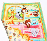 Zoo Animal Baby Quilt Kit – DIY Sewing Kit for Beginners – Handmade Nursery Blanket Project – Jungle Animal Crib Quilt Baby Shower Gift