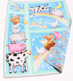 Farm Animal Baby Quilt – Handmade Gender Neutral Nursery Blanket – Personalized Monogram Quilt – Baby Shower or Toddler Gift