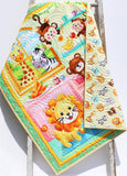 Handmade Jungle Animal Baby Quilt – Personalized Monogram Nursery Blanket – Gender Neutral Baby Shower Gift – Custom Crib or Toddler Quilt