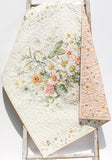 bouquet floral quilt panel close up