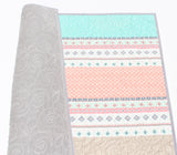 Coordinated fabric quilting kit for making a crib size quilt