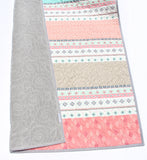 Pink Mint Baby Quilt Kit – Modern Stripe Quilt Sewing Kit – Easy Beginner Baby Girl Quilt Pattern – DIY Nursery Blanket Kit – Shower Gift