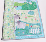 Sweet Little Lamb baby quilt kit made with high quality quilting cotton fabrics