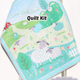 Sweet Little Lamb baby panel quilt kit featuring a soft nursery design with sheep and pastel colors