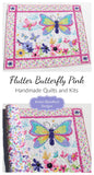 Personalized butterfly floor quilt used as a baby play mat