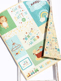 Crib size baby boy panel quilt kit perfect for baby showers, nurseries, and handmade gifts