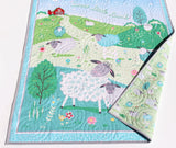 Panel quilt kit for babies designed to create a handmade crib size nursery quilt