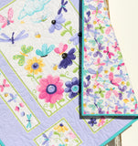 Floral butterfly baby quilt kit finished example
