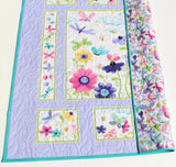 Nursery crib quilt kit with whimsical butterflies