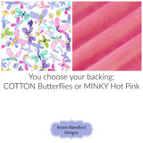 Butterfly themed panel quilt kit with floral artwork for babies and toddlers