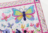 Butterfly play mat quilt handmade as a keepsake baby floor blanket