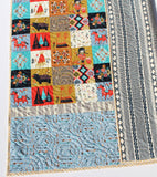 Organic Quilt Kit, Birch Fabrics, Beginner Quilting Project Wildland Aztec Teepee Indians Arrows Sewing Ideas DIY Do It Yourself Boy Sewing