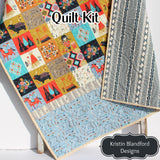Organic Quilt Kit, Birch Fabrics, Beginner Quilting Project Wildland Aztec Teepee Indians Arrows Sewing Ideas DIY Do It Yourself Boy Sewing