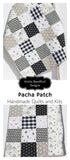 Baby Quilt, Black and White Blanket Gender Neutral Pacha Desert Southwestern Aztec Llama Mountains Cactus Deer Plaid Baby or Toddler Size