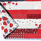 Kristin Blandford Designs American Dream Flag Quilt Faux Patchwork Home Decor Patriotic USA United States of America Red White Blue Small Table Legacy Quilted Gift
