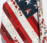 Kristin Blandford Designs American Dream Flag Quilt Kit, Faux Patchwork Riley Blake Fabrics Simple Easy Beginner Quilting Project Ideas Sewing USA Panel United States