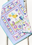 Kristin Blandford Designs Baby Gift, Bird Baby Quilt, Newborn Blanket, Purple Crib Bedding