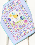 Kristin Blandford Designs Baby Gift, Bird Baby Quilt, Newborn Blanket, Purple Crib Bedding