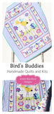 Kristin Blandford Designs Baby Gift, Bird Baby Quilt, Newborn Blanket, Purple Crib Bedding