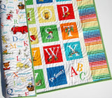 Kristin Blandford Designs Baby Quilt Kit ABC Dr Seuss Quilt Kit, Stripes Panel, Dr Seuss Blanket, Baby Project