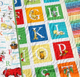 Kristin Blandford Designs Baby Quilt Kit ABC Dr Seuss Quilt Kit, Stripes Panel, Dr Seuss Blanket, Baby Project