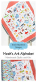 Kristin Blandford Designs Baby Quilt Kit Animals Quilt Kit, Noah's Ark Bedding, Alphabet Panel Beginner Kit DIY Project Easy Idea ABCs Pattern Educational Cotton Biblical Fabrics