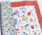 Kristin Blandford Designs Baby Quilt Kit Animals Quilt Kit, Noah's Ark Bedding, Alphabet Panel Beginner Kit DIY Project Easy Idea ABCs Pattern Educational Cotton Biblical Fabrics