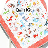 Kristin Blandford Designs Baby Quilt Kit Animals Quilt Kit, Noah's Ark Bedding, Alphabet Panel Beginner Kit DIY Project Easy Idea ABCs Pattern Educational Cotton Biblical Fabrics