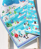 Kristin Blandford Designs Baby Quilt Kit Arctic Quilt Kit Polar Animals Whale Seal Polar Bear Fox Penguin Boy or Girl Baby Quilt Kit Aqua Blue Green Sewing DIY Winter Snow Panel