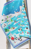 Kristin Blandford Designs Baby Quilt Kit Arctic Quilt Kit Polar Animals Whale Seal Polar Bear Fox Penguin Boy or Girl Baby Quilt Kit Aqua Blue Green Sewing DIY Winter Snow Panel