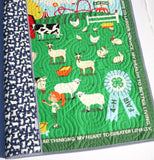 Kristin Blandford Designs Baby Quilt Kit At the Fair Quilt Kit, Panel Quick Easy Fun, Beginner Project, Quilting Fabrics, Baby Nursery Farm Bedding Cow Horse Pig Barn Animals Sheep