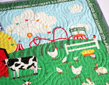 Kristin Blandford Designs Baby Quilt Kit At the Fair Quilt Kit, Panel Quick Easy Fun, Beginner Project, Quilting Fabrics, Baby Nursery Farm Bedding Cow Horse Pig Barn Animals Sheep