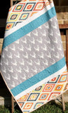 Aztec Deer Quilt Kit, DIY Quilting Project, Boy or Girl Unisex