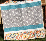 Aztec Deer Quilt Kit, DIY Quilting Project, Boy or Girl Unisex