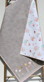 Bunny Quilt Kit, The Littlest Fabrics, Wholecloth Quilt Kit, Beginner Quilt Kit
