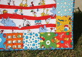 Kristin Blandford Designs Baby Quilt Kit Dr Seuss Quilt Kit, Pre-Cut Focal Pattern, Blanket Baby Sewing Project