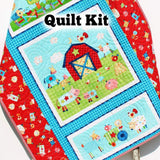 Kristin Blandford Designs Baby Quilt Kit Farm Panel Quilt Kit, Quick Easy Fun, Beginner Project, Quilting Fabrics, Baby Nursery Farm Bedding Cow Horse Pig Barnyard Animals Newborn