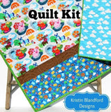 Farm Quilt Kit, Barnyard Animals Bedding, Quilting Ideas, Pig Horse Blanket, Boy or Girl Nursery