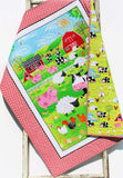 Kristin Blandford Designs Baby Quilt Kit Farm Quilt Kit, Panel Quick Easy Fun, Beginner Project, Quilting Fabrics, Baby Nursery Farm Bedding Cow Horse Pig Barnyard Animals Sheep