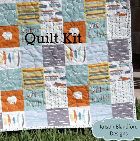 LAST ONES Feather River Quilt Kit, Panel Cheater Top Wholecloth, Woodland Patchwork