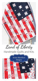 Kristin Blandford Designs Baby Quilt Kit Flag Quilt Kit Land of Liberty USA American Faux Patchwork Riley Blake Fabrics Simple Easy Beginner Quilt Project Sewing Panel United States