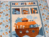 Kristin Blandford Designs Baby Quilt Kit Noah's Ark Quilt Kit, Biblical Bedding, Studio E Fabrics, Blue Brown, Boy or Girl