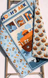 Kristin Blandford Designs Baby Quilt Kit Noah's Ark Quilt Kit, Biblical Bedding, Studio E Fabrics, Blue Brown, Boy or Girl